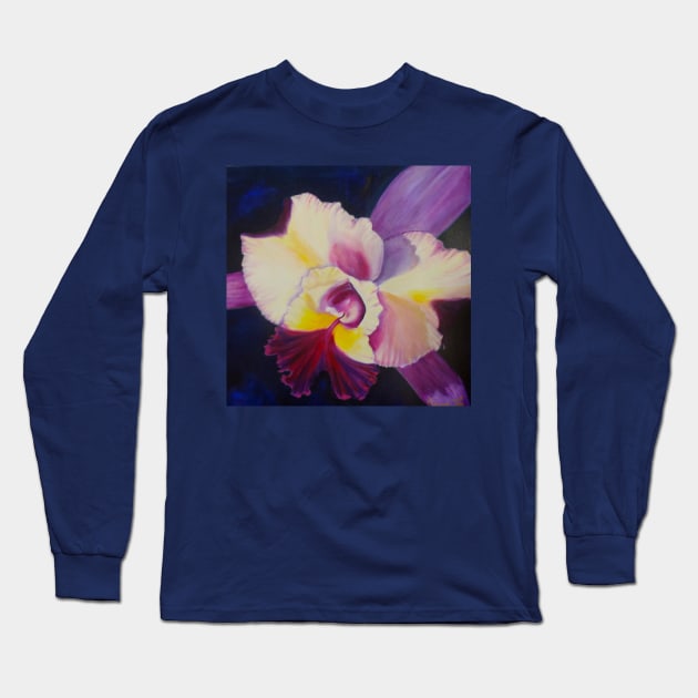 Violet Orchid Long Sleeve T-Shirt by jennyleeandjim